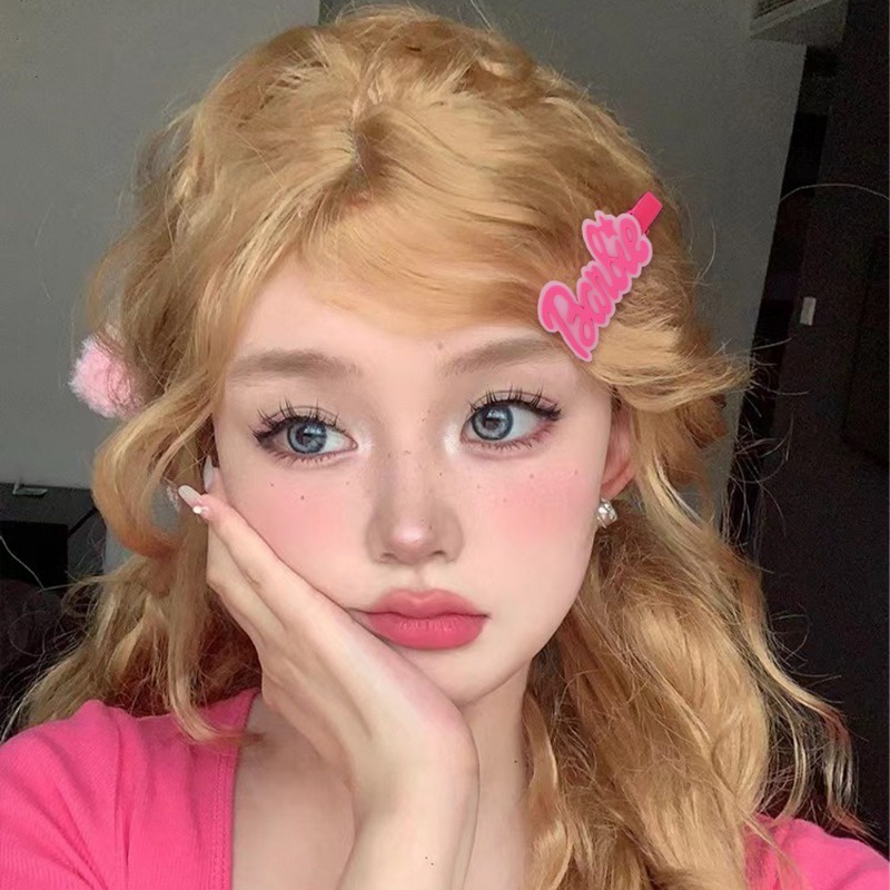 Y2k กิ๊บติดผม รูปหัวใจ สีชมพู / กิ๊บปากเป็ด หน้าม้า ด้านข้าง หวาน / ปิ่นปักผม ทรงหยดน้ํา พีช น่ารัก เครื่องประดับผม