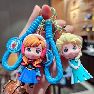 พวงกุญแจซิลิโคน จี้ตุ๊กตาฟิกเกอร์ การ์ตูนอนิเมะ Frozen Series Elsa Anna Olaf Kristoff Sven สําหรับห้อยกระเป๋า