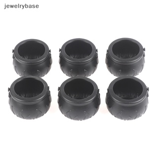 [jewelrybase] ถังใส่ขนม รูปฟักทอง แม่มด 6 ชิ้น