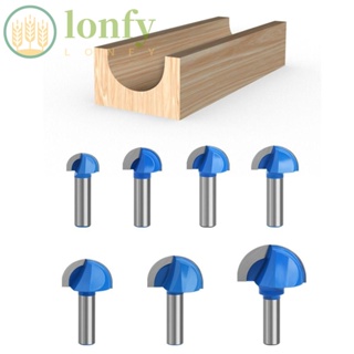 Lonfy ดอกสว่านเราเตอร์ ขอบคู่ หัวกลม 1/2 มม. คุณภาพสูง สําหรับแกะสลัก|เครื่องมืองานไม้