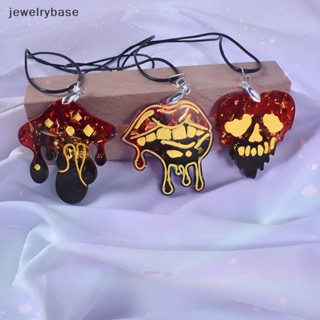 [jewelrybase] แม่พิมพ์ซิลิโคนเรซิ่น อีพ็อกซี่ รูปหัวกะโหลกปีศาจ เลือด ดวงจันทร์ สําหรับทําเครื่องประดับ สร้อยคอ สร้อยข้อมือ ต่างหู DIY