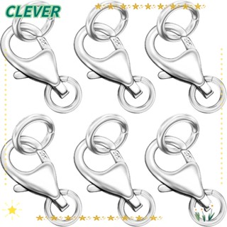 Clever ตะขอก้ามปู สีเงิน ตะขอก้ามปู ตะขอก้ามปู สร้อยคอ แหวนกระโดด ตะขอก้ามปู สําหรับผู้หญิง
