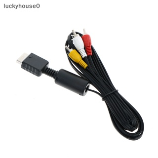 Luckyhouse0^^ ใหม่ สายเคเบิลเสียงวิดีโอ AV สําหรับระบบคอนโซลเครื่องเล่น ps2 ps3