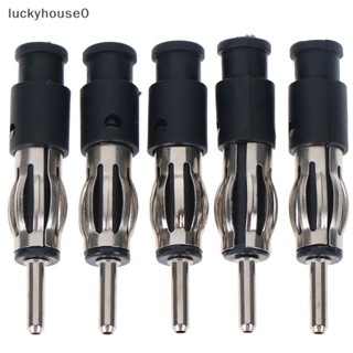 Luckyhouse0^^ อะแดปเตอร์ปลั๊กเชื่อมต่อเสาอากาศวิทยุ CD ตัวผู้ พลาสติก สําหรับรถยนต์ 5 ชิ้น