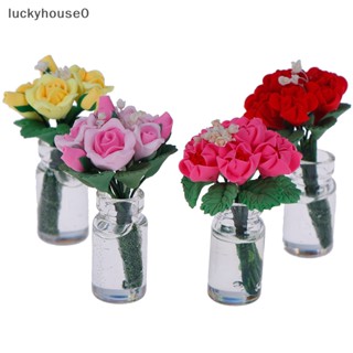 Luckyhouse0^^ โมเดลกระถางดอกไม้จิ๋ว สําหรับตกแต่งบ้านตุ๊กตา 1:12