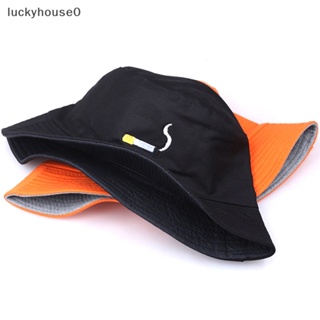 Luckyhouse0^^ หมวกบักเก็ต ปักลาย สไตล์ฮิปฮอป สําหรับผู้ชาย และผู้หญิง