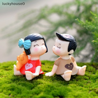 Luckyhouse0^^ ฟิกเกอร์เรซิ่น รูปคู่รัก โนม สวนจิ๋ว งานฝีมือ สําหรับตกแต่ง