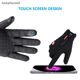 Luckyhouse0^^ ถุงมือหน้าจอสัมผัส กันลม กันน้ํา ให้ความอบอุ่น แฟชั่นฤดูหนาว สําหรับผู้ชาย และผู้หญิง