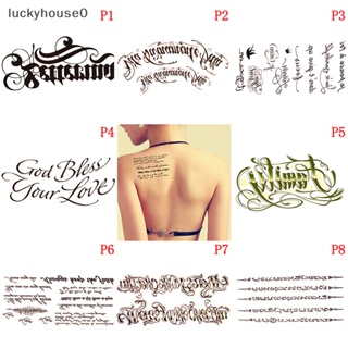 Luckyhouse0^^ อุปกรณ์สักชั่วคราว ลายตัวอักษรภาษาอังกฤษ กันน้ํา 1 ชิ้น