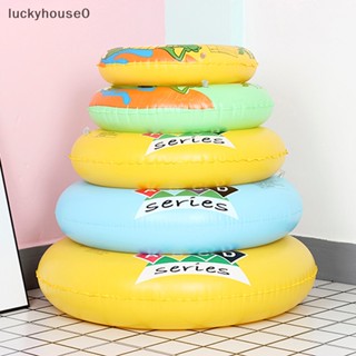 Luckyhouse0^^ ห่วงยางเป่าลม ทรงกลม สําหรับว่ายน้ํา ชายหาด 1 ชิ้น