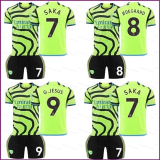 Yx เสื้อยืด ลายทีมชาติฟุตบอล Arsenal Away Jersey Degaard Saka Jesus 23-24 2 ชิ้น ต่อชุด