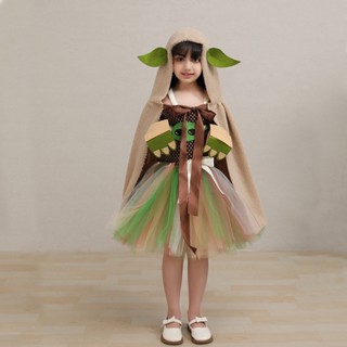 เครื่องแต่งกายคอสเพลย์ Star Wars yoda baby Mandalorian Pettiskirt สําหรับเด็ก เหมาะกับฮาโลวีน