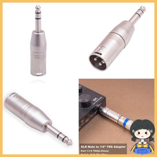 Bang อะแดปเตอร์ซ็อกเก็ตเชื่อมต่อเสียงสเตอริโอ XLR 1 4 เป็นตัวผู้ 6 35 มม. เป็น 3 Pin XLR