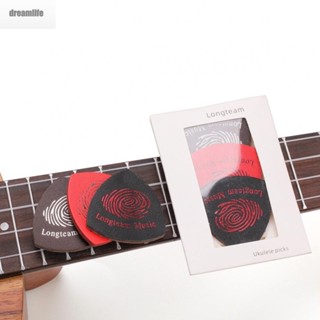 【DREAMLIFE】Versatile Leather Picks for Acoustic/Electric Ukulele and Bass Guitars Pack of 3