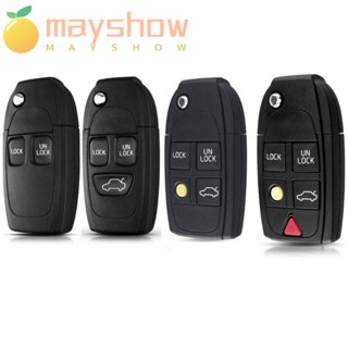 Mayshow เคสรีโมตกุญแจรถยนต์ ABS แบบพับได้ 2 3 4 5 ปุ่ม สําหรับ Volvo XC70 XC90 V50 V70 S60 S80 C30