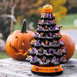 Halloween Tree Resin Pumpkin Tree Tabletop Ornament Home Party Decorations