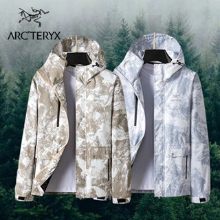 Arcteryx เสื้อแจ็กเก็ตกันฝน กันน้ํา ทรงหลวม ขนาดใหญ่ ลายพราง คุณภาพสูง เหมาะกับใส่กลางแจ้ง ตั้งแคมป์ ปีนเขา สําหรับผู้ชาย