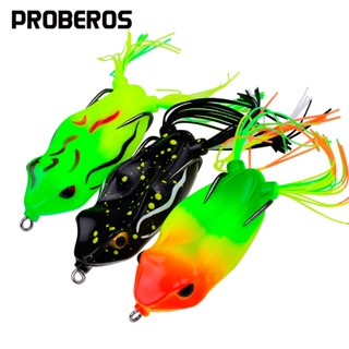 Proberos 1 pcs ลอย luya Frog Soft Lure 6.5 cm-16g การจำลอง Thunder Frog Lure ประดิษฐ์ซิลิโคนล่อ, Blackfish
