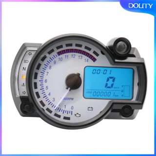 [dolity] เครื่องวัดความเร็วรอบเครื่องยนต์ หน้าจอ LCD ดิจิทัล สําหรับรถจักรยานยนต์ 1 ชิ้น