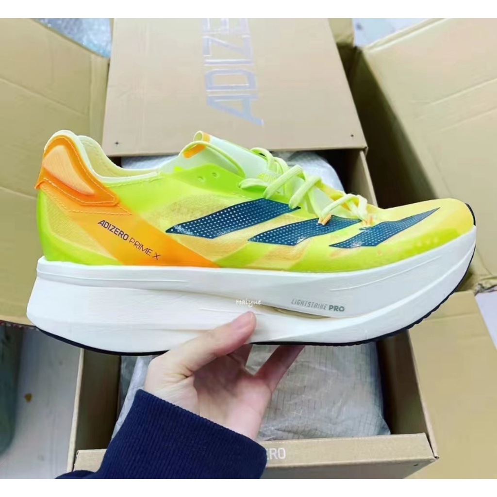 ใหม่ Adidas Adizero Prime X Pro series รองเท้าผ้าใบลําลอง คาร์บอน เหมาะกับการวิ่ง สีส้ม เขียว สําหรับผู้ชาย ผู้หญิง 2023