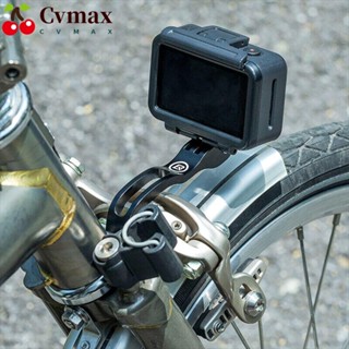 Cvmax ตัวยึดไฟตะเกียบหน้าจักรยาน อะลูมิเนียมอัลลอย สีดํา ไซซ์เดียว สําหรับฐานกล้องแอคชั่นจักรยานแบบพับ