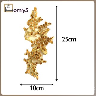 [Homyl5] ผ้าลูกไม้ ปักลายดอกไม้ สําหรับซ่อมแซมชุดเจ้าสาว 2 ชิ้น