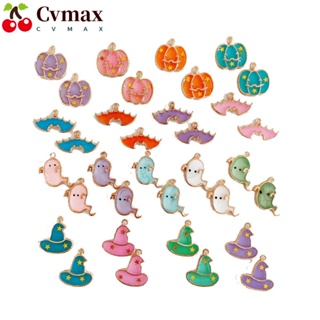 Cvmax จี้รูปฟักทอง ค้างคาว ผี ฮาโลวีน อัลลอย DIY สําหรับผู้หญิง 34 ชิ้น