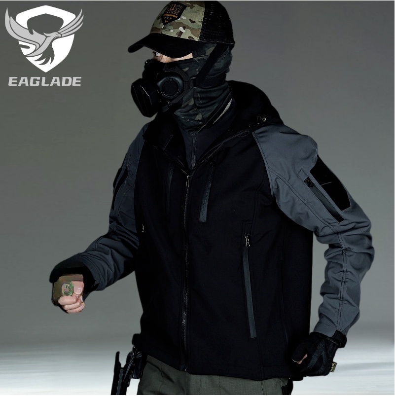 Eaglade เสื้อแจ็กเก็ตยุทธวิธี สําหรับผู้ชาย JT-XKSP2 สีดํา สีเทา กันน้ํา ให้ความอบอุ่น