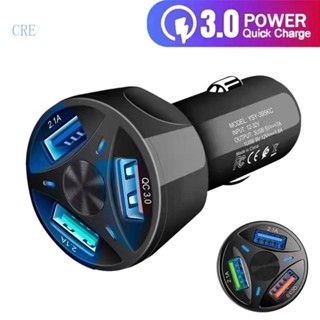 Cre 3 In 1 อะแดปเตอร์ที่ชาร์จ USB QC3 0 ชาร์จเร็ว สําหรับโทรศัพท์มือถือ แท็บเล็ต QC3 0