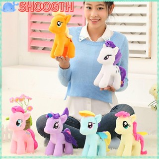 Shoogth ตุ๊กตาม้า My Little Pony PP ผ้าฝ้าย ขนาด 25 ซม. สีรุ้ง