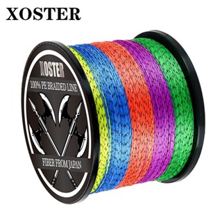 Xoster สายเบ็ดตกปลา PE 8 เส้น 300 ม. 500 ม. หลากสี 18LB-90LB