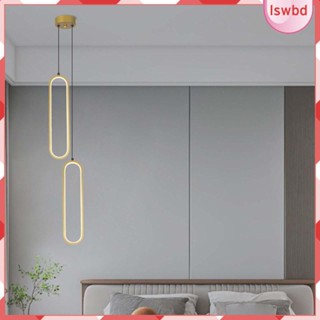[lswbd] จี้โคมไฟ รูปไข่ 2 ดวง 36W สีทอง สําหรับร้านอาหาร คลับ