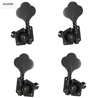 【DREAMLIFE】Bass Tuning Pegs 4L Ferrules For J/B Electric Bass Metal Parts Silver Black