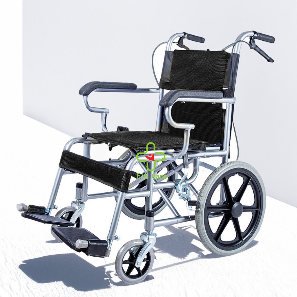 (รับประกัน 3 ปี)รถเข็นผู้สูงอายุ wheelchair รถเข็นผู้ป่วย วีลแชร์ พับได้ พกพาสะดวก น้ำหนักเบา นิ้วรถเข็นผู้พิการแบบพับได