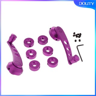 [dolity] อะไหล่มือจับหน้าต่างรถยนต์ โลหะผสมอลูมิเนียม 2 ชิ้น