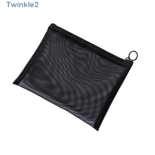 Twinkle กระเป๋าเก็บเครื่องสําอาง ผ้ากอซ สีดํา ตาข่าย ระบายอากาศ ทนทาน สําหรับบ้าน