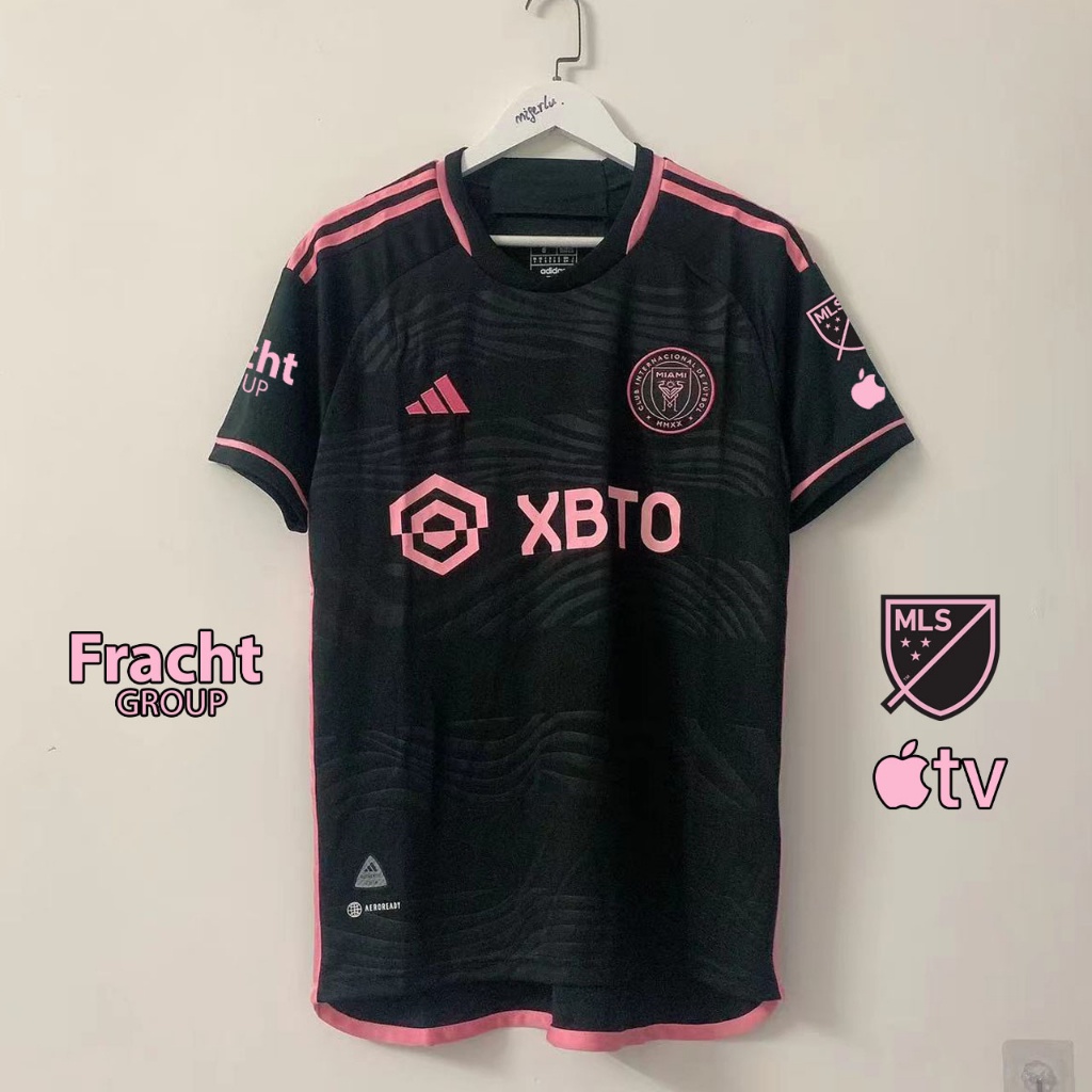 เสื้อกีฬาแขนสั้น ลายทีมชาติฟุตบอล inter miami 2023 24 ชุดเยือน ไซซ์ S - 4XL