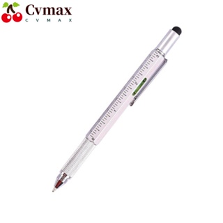 Cvmax ปากกาลูกลื่น พลาสติก สีเงิน อเนกประสงค์ อุปกรณ์การเขียน