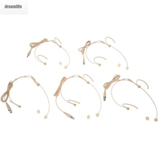 【DREAMLIFE】Double Earhook Headset Mic 3 Pin 4 Pin 3.5mm Beige Double Earhook For Shure