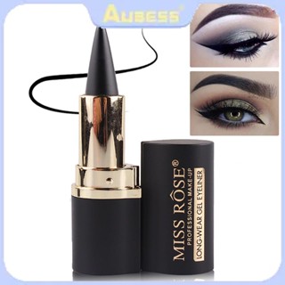 Miss Rose Professional Beauty เครื่องมือแต่งหน้าอายไลเนอร์กันน้ำเจลสีดำติดทนนาน Kajal Eye Liner สติกเกอร์ดินสอเขียนขอบตาเครื่องสำอาง TECH3