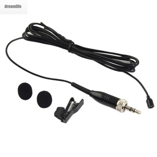 【DREAMLIFE】Microphone Black Compact Detachable Flexibility For Sennheiser Lapel Clip