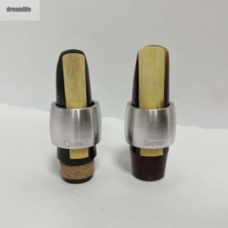 【DREAMLIFE】Mouthpiece Clip Material: Metal Silvery Mouthpiece Clamp Saxophone Mouthpiece