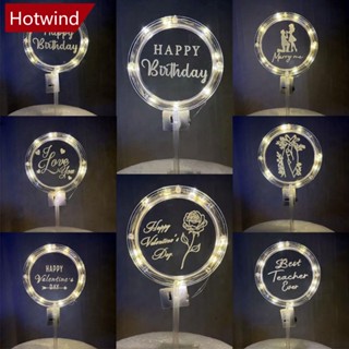 Hotwind ท็อปเปอร์ไฟ LED สําหรับตกแต่งเค้กวันเกิด วันวาเลนไทน์ A5R6