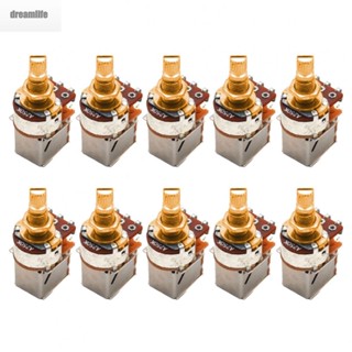 【DREAMLIFE】High Quality A250K Golden Guitar Potentiometer for Electric Guitar/Bass Building