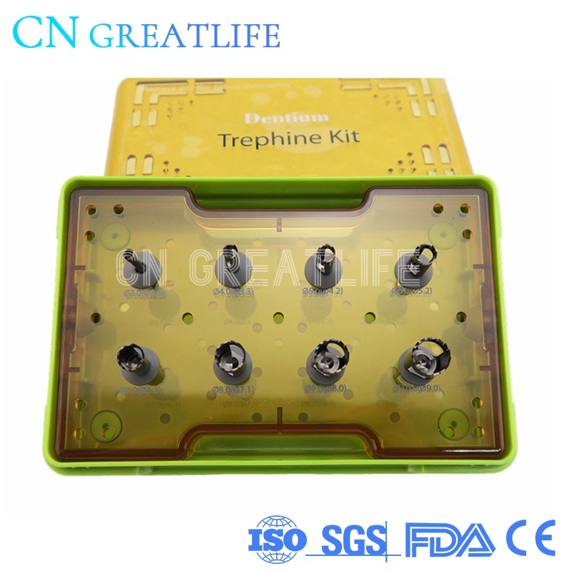 Dentium ทันตกรรม Implant Trephine Burs Kit Xit Bone Remover Dentium Kit Trephine ชุดทันตกรรม