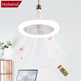 Hotwind พัดลมติดเพดานไฟฟ้า LED 30W E27 85-265V พร้อมรีโมตคอนโทรล สําหรับห้องนอน ห้องนั่งเล่น J2O2