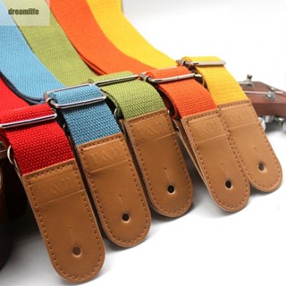 【DREAMLIFE】Ukulele Strap Adjustable Guitar Strap Comfortable Mutil-colors Pure Cotton