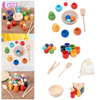 [Dadada1] ของเล่นลูกบอลไม้ Montessori เพื่อการศึกษา สําหรับเด็กก่อนวัยเรียน