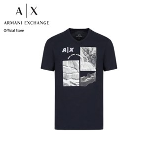 AX Armani Exchange เสื้อยืดผู้ชาย รุ่น AX 6LZTFF ZJBVZ1510 - สีกรมท่า