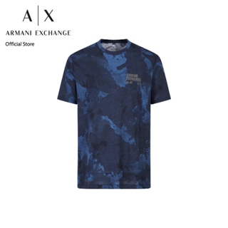 AX Armani Exchange เสื้อยืดผู้ชาย รุ่น AX 6LZTFH ZJ8EZ25DH - สีกรมท่า